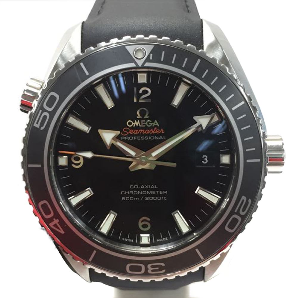 ☆☆【中古】OMEGA オメガ シーマスター プラネットオーシャン 600M コーアクシャル マスタークロノメーター 215.33.44.21.01.001 ブラック Bランク