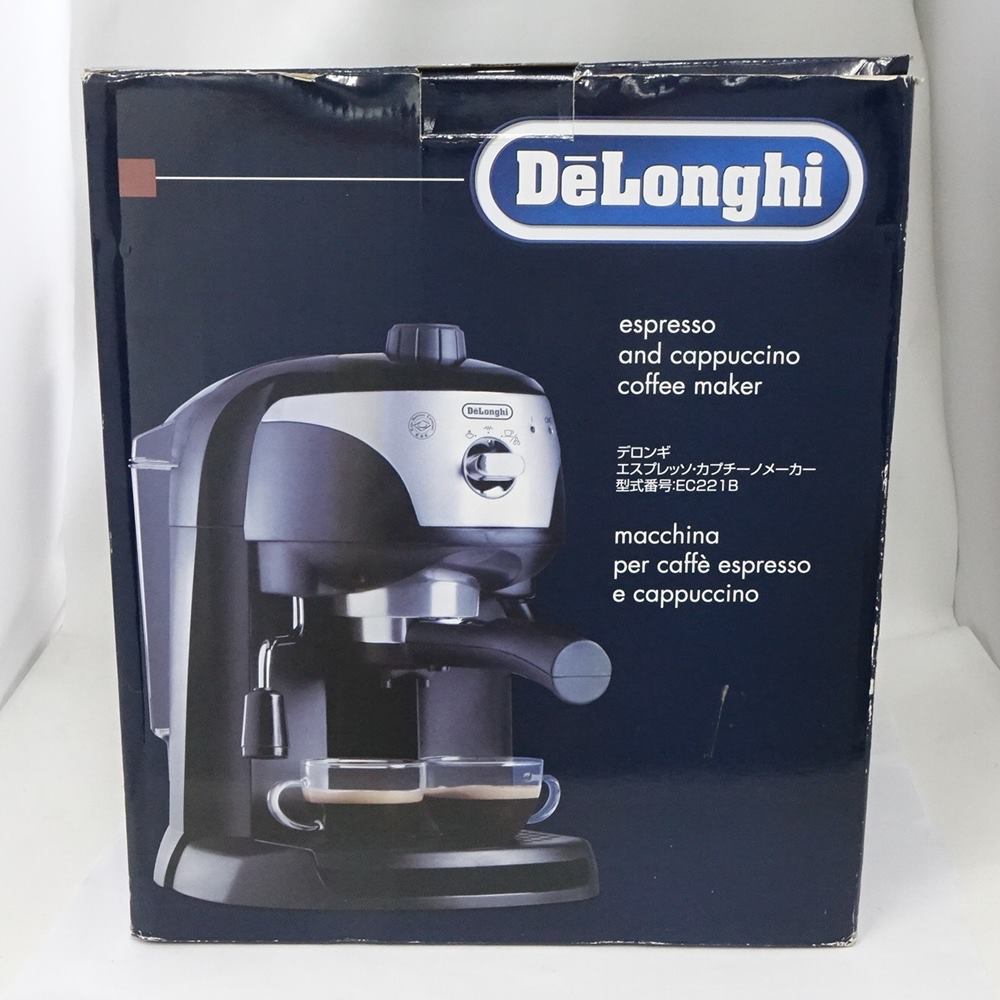 ◆◆【中古】DeLonghi デロンギ エスプレッソメーカー EC221B ブラック 一部地域を除き送料無料 Aランク