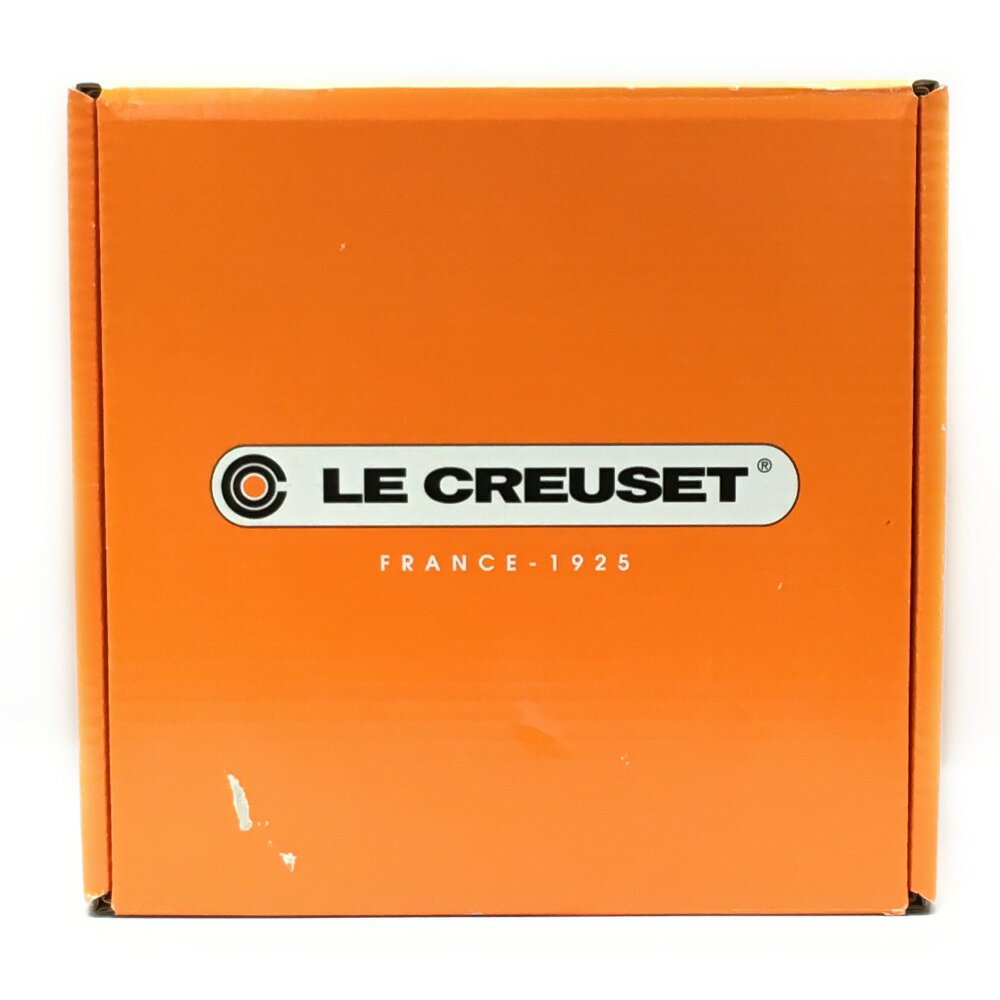 ☆☆【中古】LE CREUSET ルクルーゼ 《 鍋 ココットロンド 》オレンジ / 22cm / 両手鍋 オレンジ Bランク