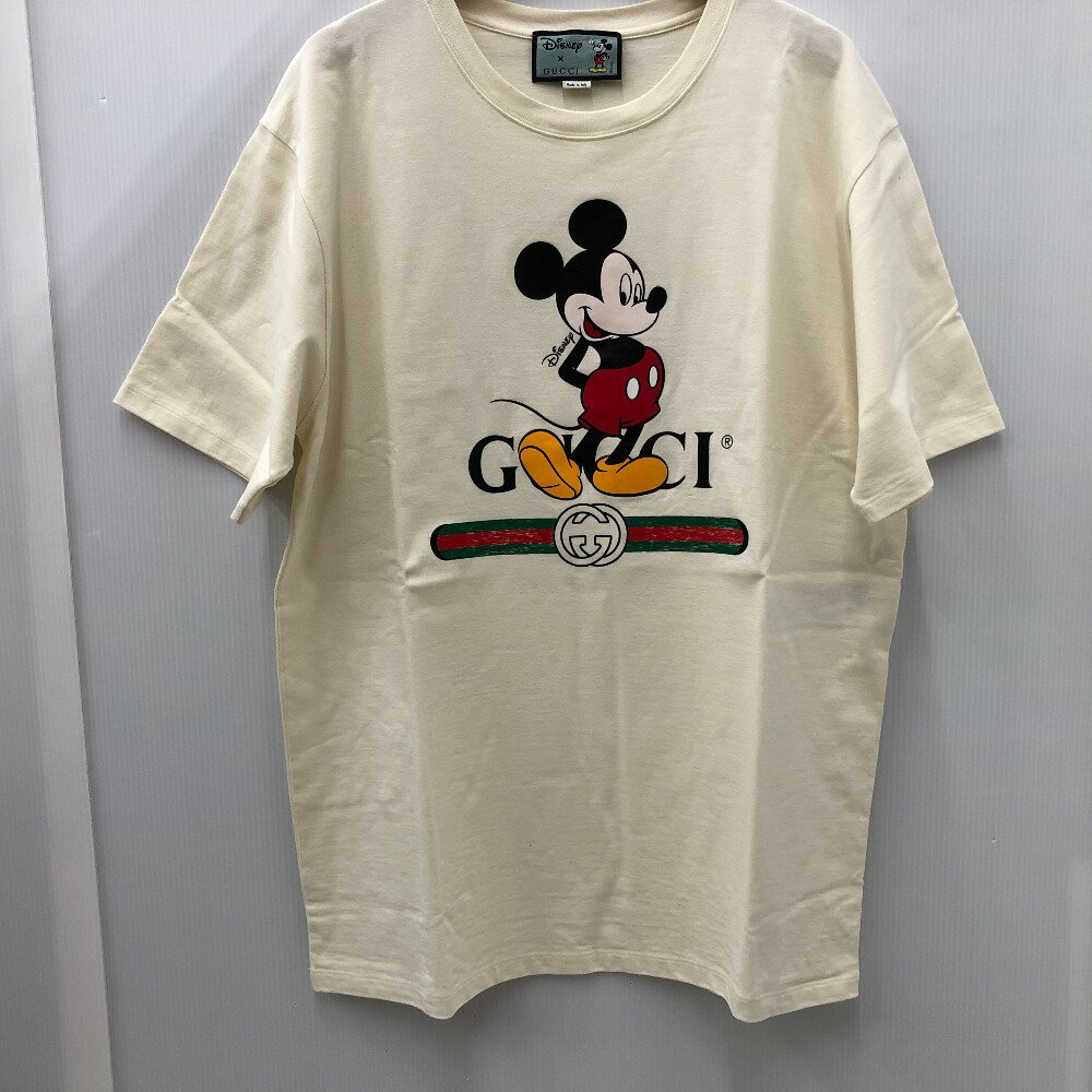 □□【中古】GUCCI グッチ GUCCI×ディズニーコラボ　ミッキーマウスTシャツ ホワイト Aランク