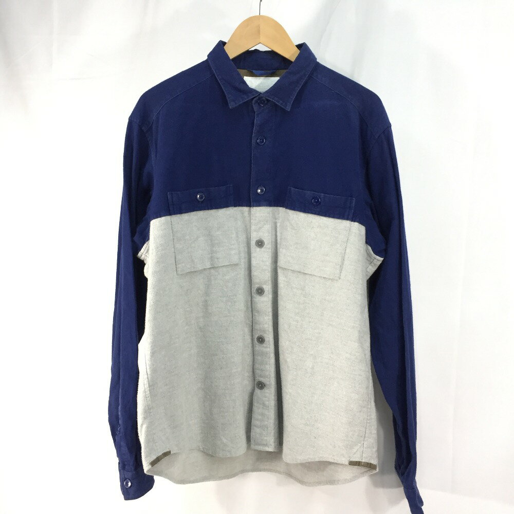 ▼▼【中古】nanamica シャツ SIZE XL ネイビー×グレー Cランク