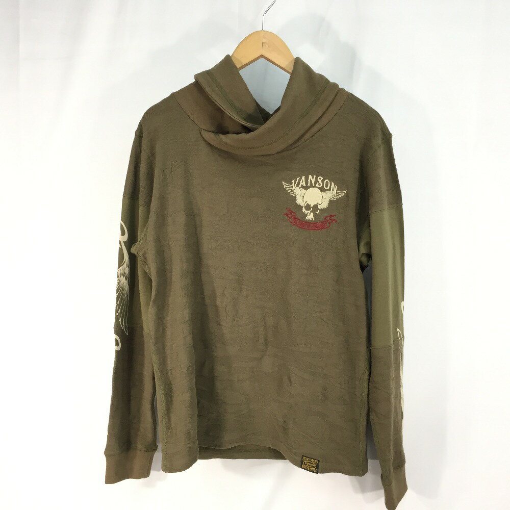 ▼▼【中古】VANSON バンソン クローズ WORST 武装戦線 アフガンネック ロンT 長袖Tシャツ SIZE S CRV-835 グリーンカモ Aランク