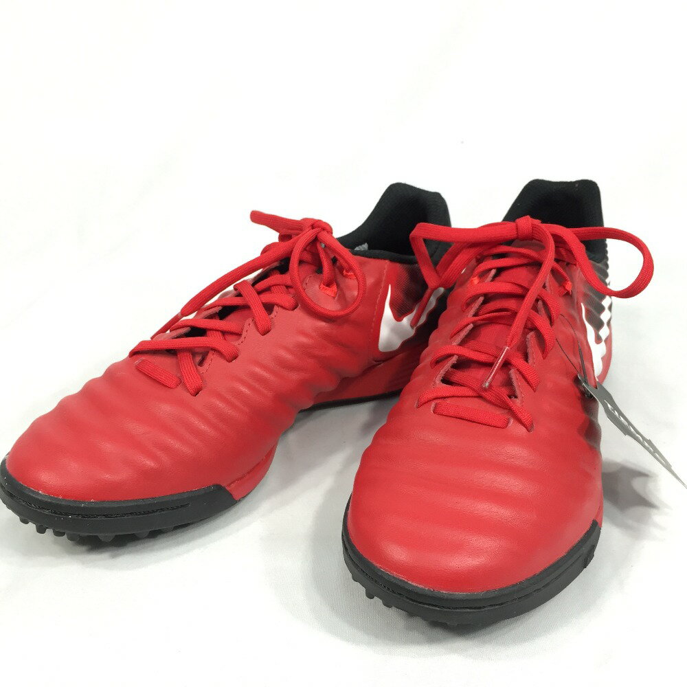 ▼▼【中古】NIKE ナイキ フットサルシューズ ティエンポX 24.5cm 897766-616 レッド x ブラック Aランク