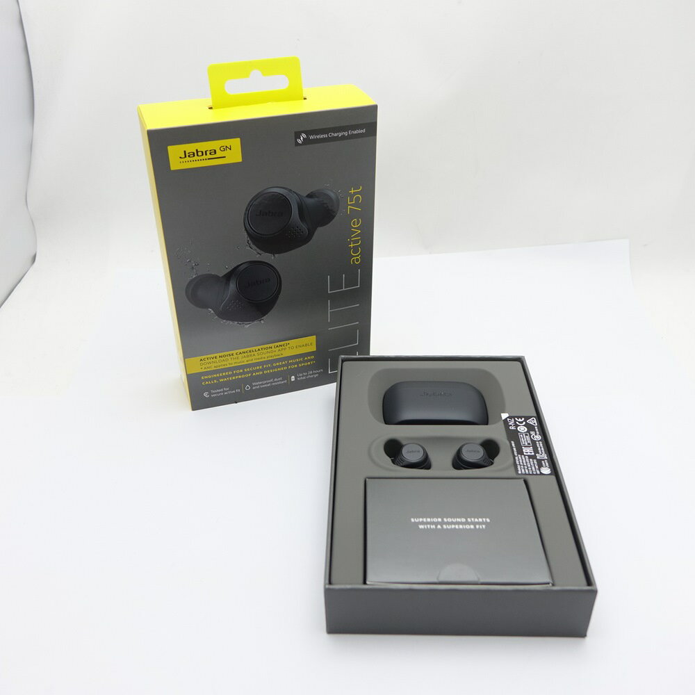 ◆◆【中古】Jabra ワイヤレスイヤホン ELITE ACTIVE 75t ブラック 【送料無料】 Bランク