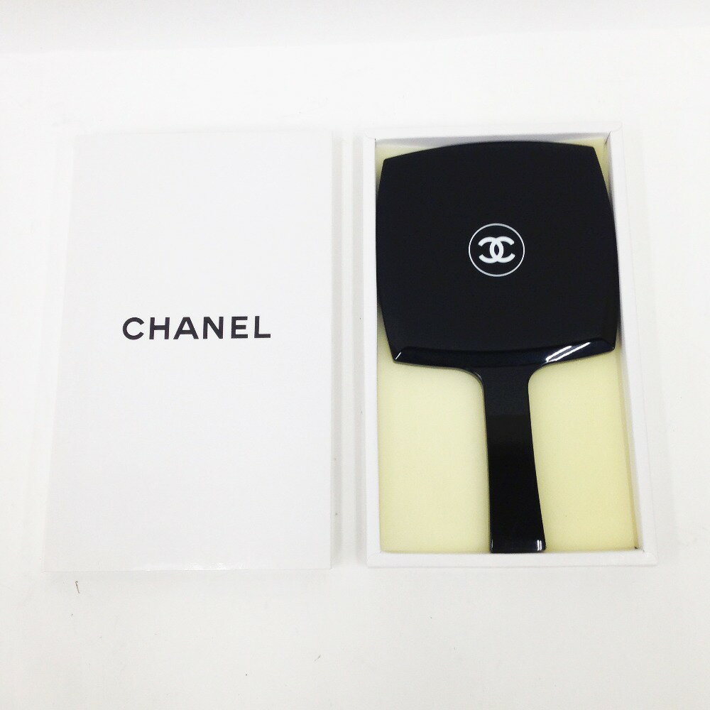 〇〇【中古】CHANEL シャネル 手鏡 ハンドミラー ブラック Bランク