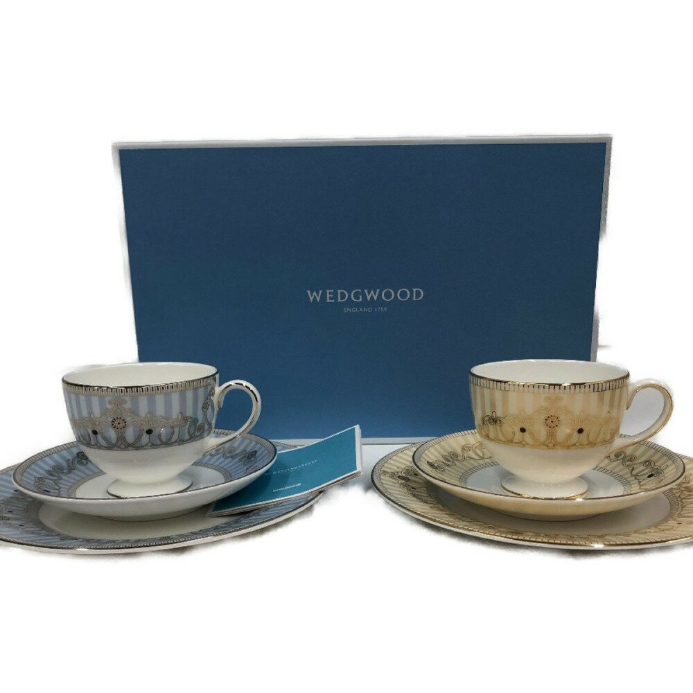 □□【中古】Wedgwood ウェッジウッド ALEXANDRA トリオセット 箱付 Sランク