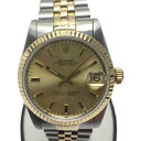 ☆☆【中古】ROLEX ロレックス デイトジャスト コンビ ボーイズ 68273 シャンパン 自動巻き 腕時計 Bランク