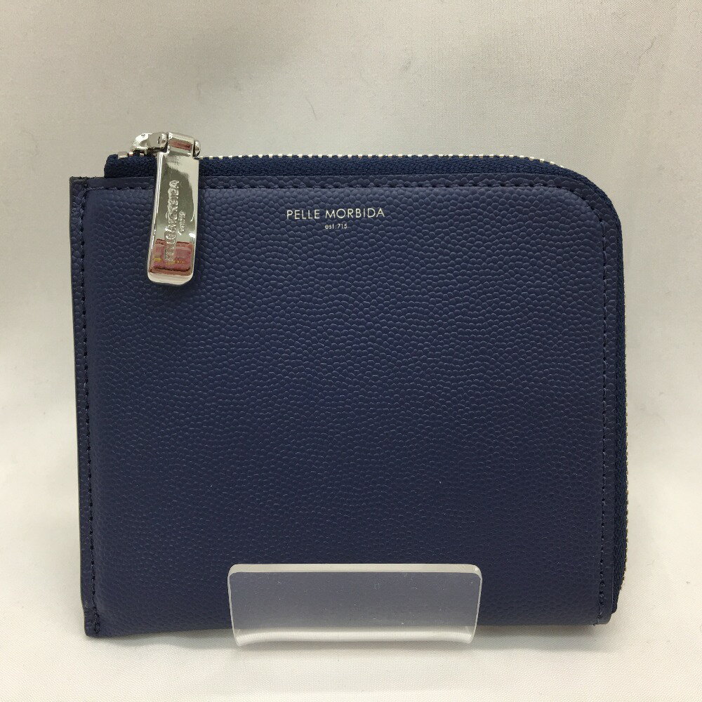 ▼▼【中古】PELLE MORBIDA ペッレ・モルビダ L字ファスナー コンパクトウォレット Barca バルカ PMO-BAJ13 ブルー Aランク