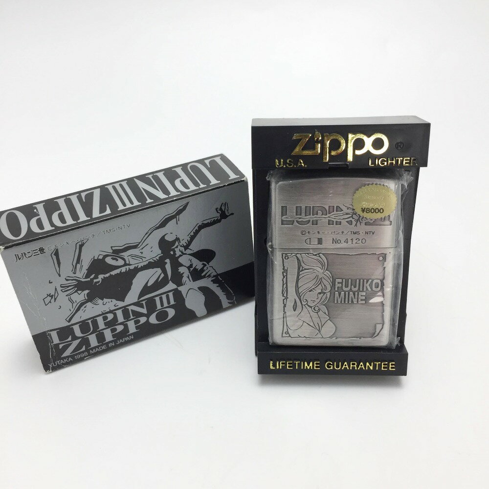 ☆☆【中古】ZIPPO ジッポ ライター ルパン三世 峰不二子 シルバー 1998年製 ケース有 Aランク