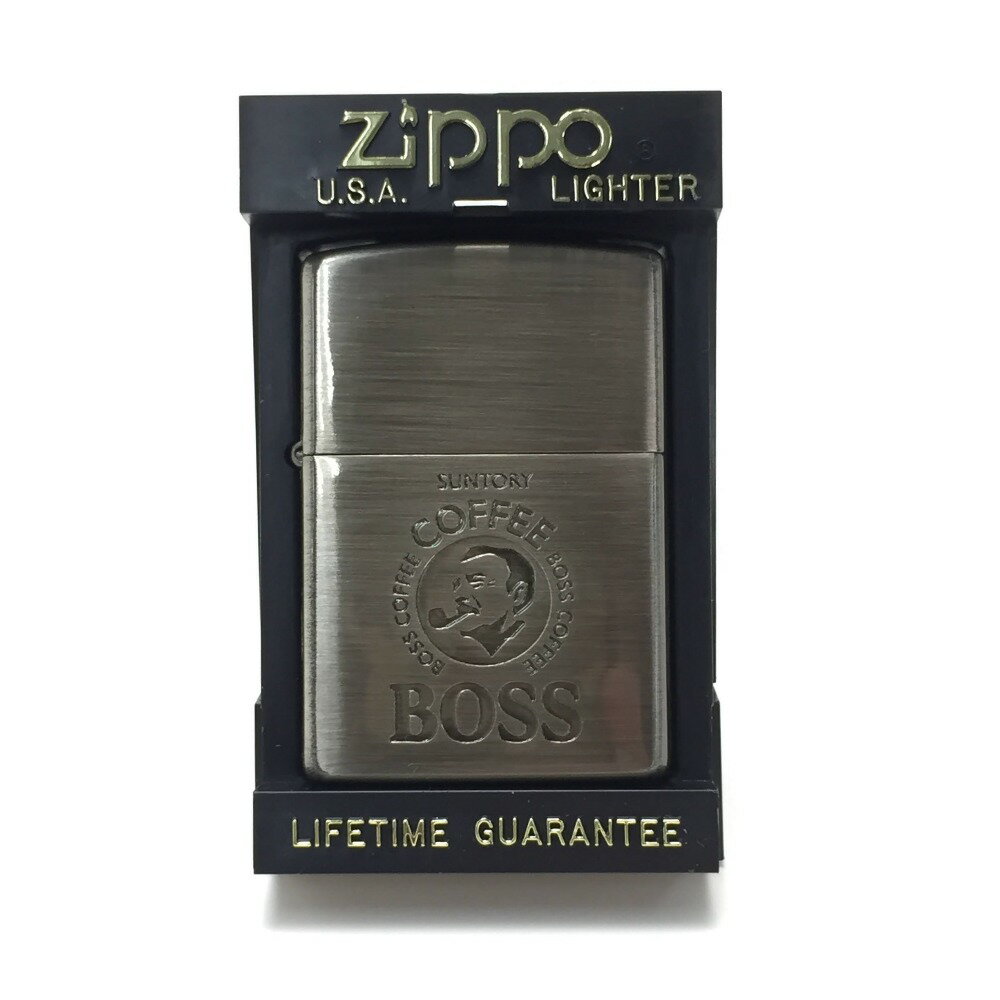 ☆☆【中古】ZIPPO ジッポ ライター 1998年製 SUNTORY BOSS サントリー ボス ケース有 Aランク