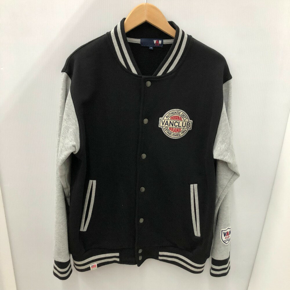 □□【中古】VAN CLUB メンズスタジャン　sizeM　 ブラック Bランク