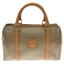 〇〇【中古】CELINE セリーヌ ハンドバッグ ボストンバッグ マカダム柄 ヴィンテージ M14 ベージュ Bランク