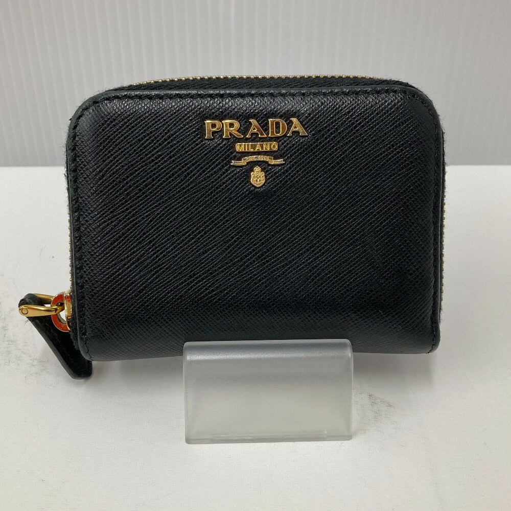 □□【中古】PRADA プラダ コインケース 1MM268 ブラック Bランク