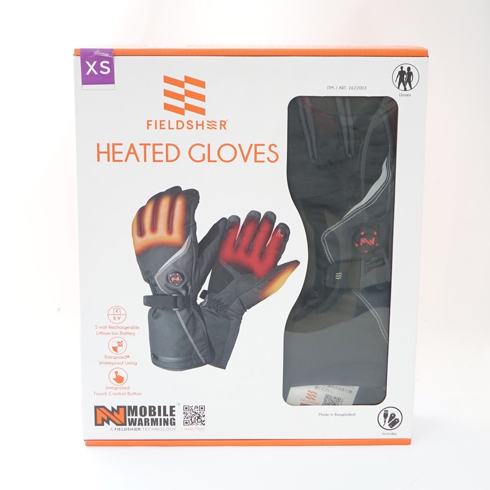 ◆◆【中古】FIELDSHEER HEATED GLOVES XSサイズ　充電式電熱グローブ 一部地域を除き送料無料 Sランク