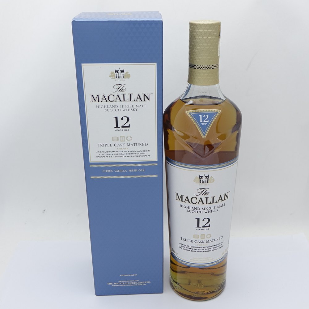 ◆◆【中古】The MACALLAN マッカラン ウイスキー　40％　700ml　12年　箱付 一部地域を除き送料無料 Aランク 未開栓