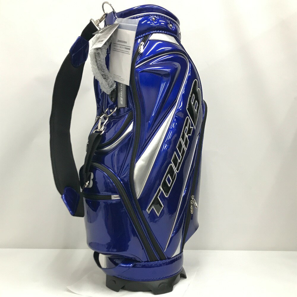 ◎◎【中古】Bridgestone ブリヂストン TOUR B キャディバッグ 総エナメルモデル CBG012 ネイビー 9.5型 4.0kg 47インチ対応 Aランク