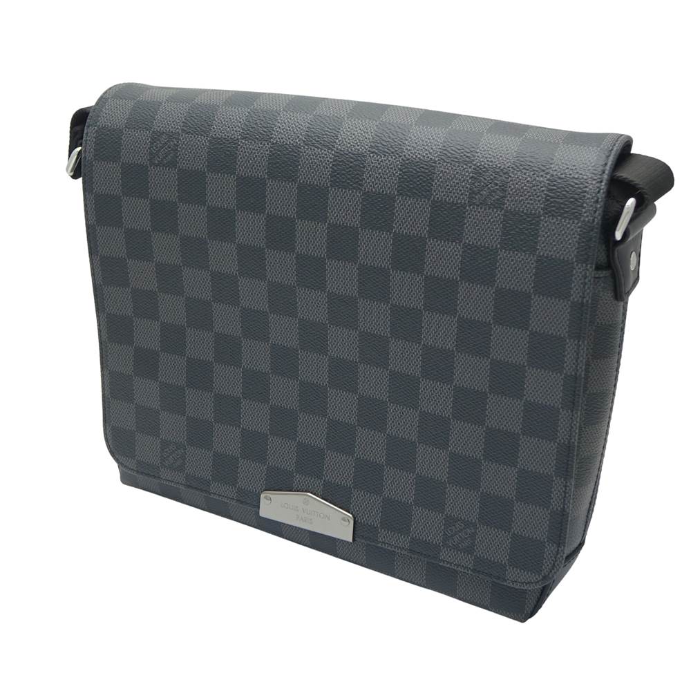 ◆◆【中古】LOUIS VUITTON ダミエ　グラフィット　 ディストリクトPM N40349 ブラック Aランク