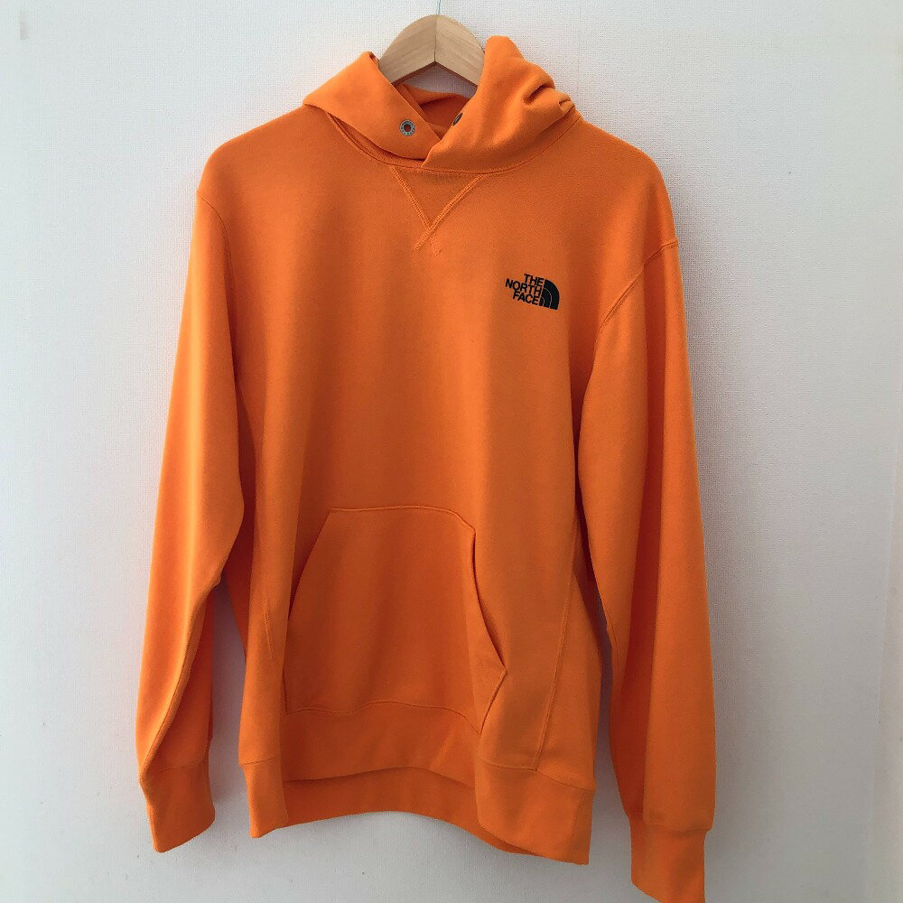 □□【中古】THE NORTH FACE ザノースフェイス メンズ パーカー　Back Square Logo Hoodie　SIZE L NT12142 オレンジ Bランク