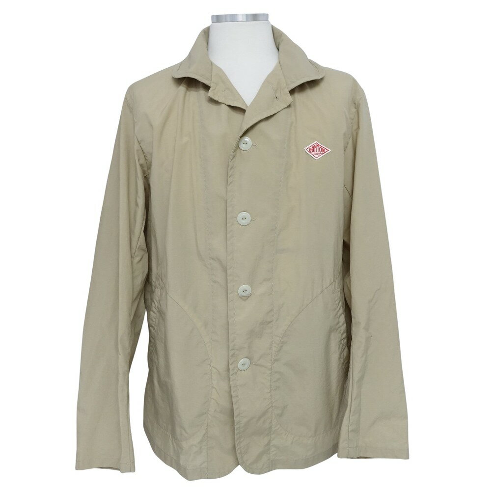 ◆◆【中古】DANTON/BEAMS 薄手ジャケット　丸襟　44サイズ JD-8971 ベージュ 【送料無料】 Bランク