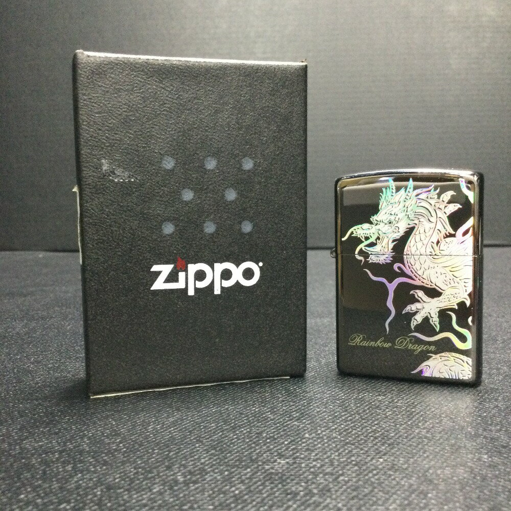 ▲▲【中古】ZIPPO オイルライター TR-BK ジッポ レインボードラゴン 天竜 Sランク