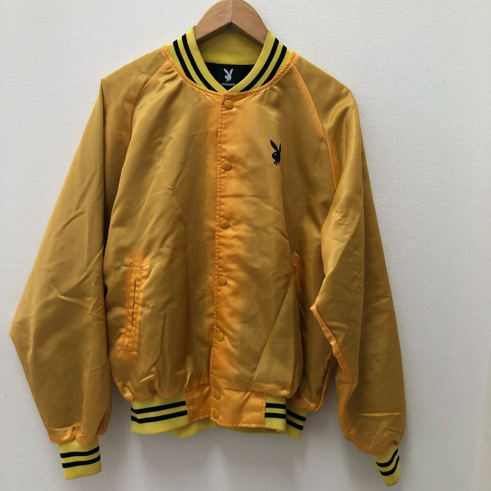 □□【中古】JOYRICH×PLAYBOY メンズ衣料 ジャケット スタジャン SIZE S イエロー Cランク