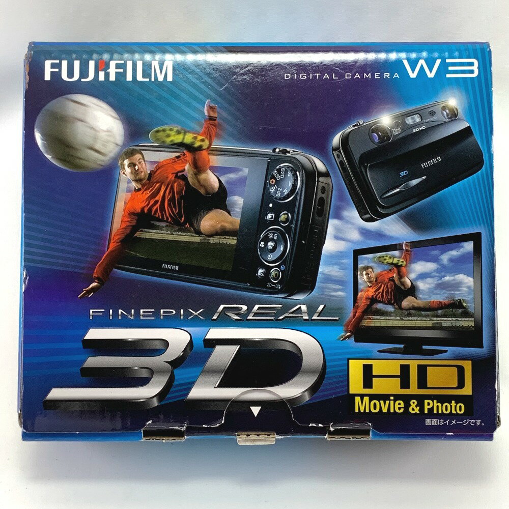 ▽▽【中古】FUJIFILM フジフィルム FINEPIX REAL 3D W3 3D対応コンパクトデジタルカメラ F FX-3D W3 ブラック Bランク