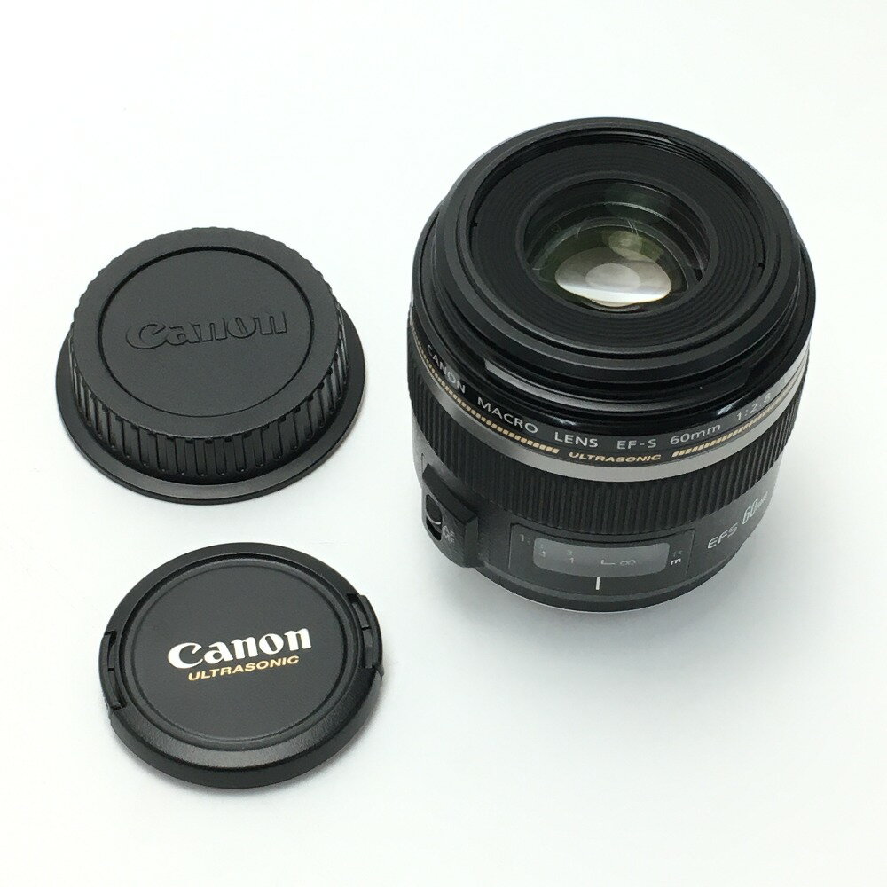 ☆☆【中古】CANON キャノン EF-S 60mm F2.8 USM 単焦点 マクロレンズ 一部地域を除き送料無料 Bランク