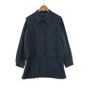 〇〇【中古】Leilian レリアン レディース チュニック×ベスト サイズ11号 ネイビー Bランク(4)