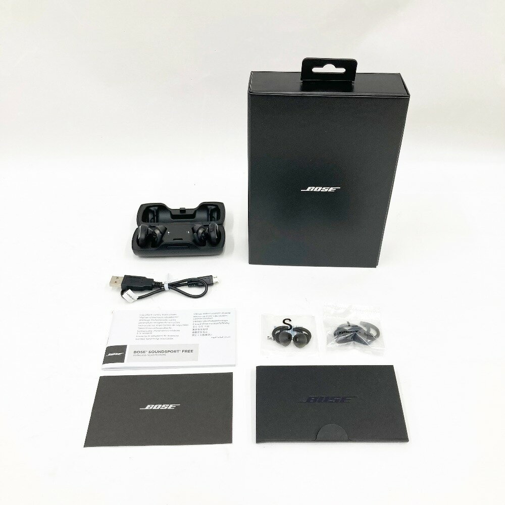 〇〇【中古】BOSE ボーズ BOSE SOUNDSPORT FREE ワイヤレスイヤホン ブラック Bランク