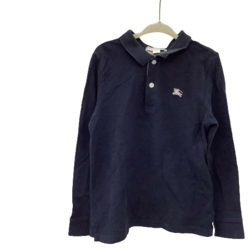 ♪♪【中古】BURBERRY バーバリー kids キッズ 長袖ポロシャツ SIZE 110 ネイビー Cランク