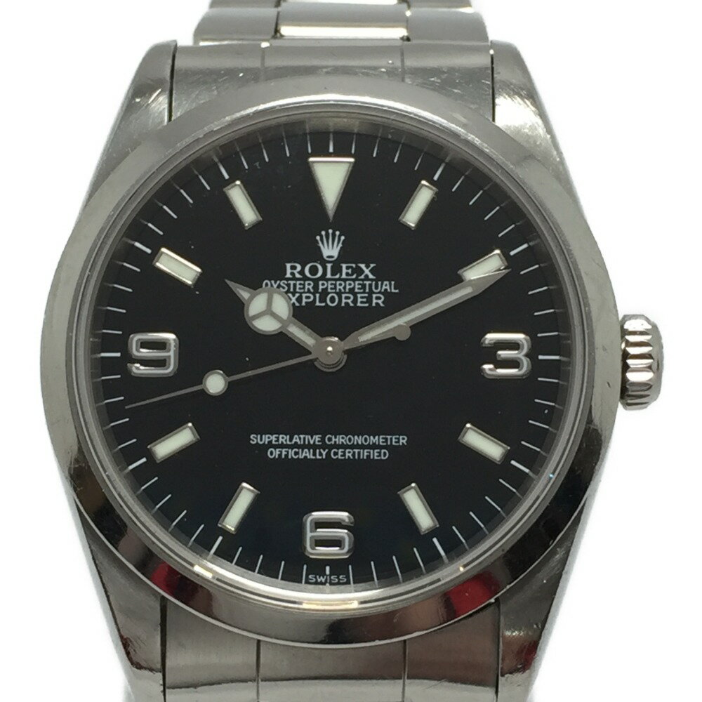 ◎◎【中古】ROLEX ロレックス EXPLORER I エクスプローラー1 自動巻 A番 箱付 14270 Cランク