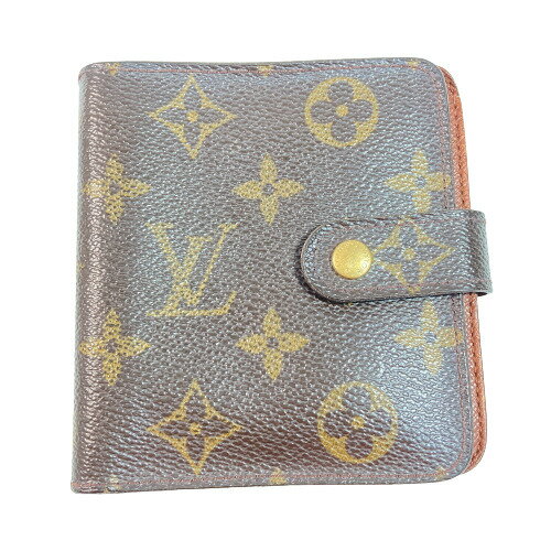 ◎◎【中古】LOUIS VUITTON ルイヴィトン モノグラム コンパクトジップ M61667 ラウンドファスナー 二つ折り財布 レディース Cランク