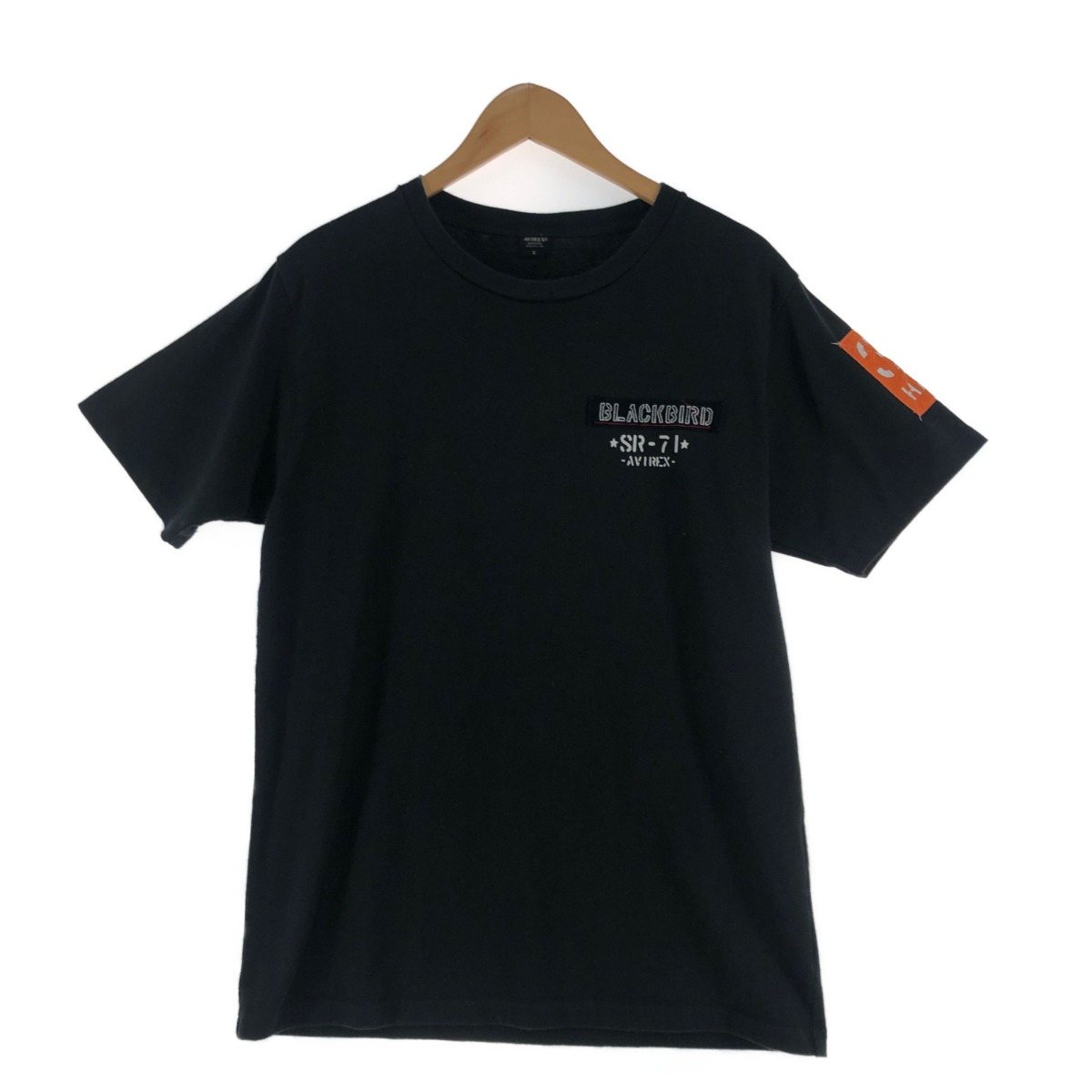 〇〇【中古】AVIREX アビレックス メンズ Tシャツ サイズL ブラック Bランク