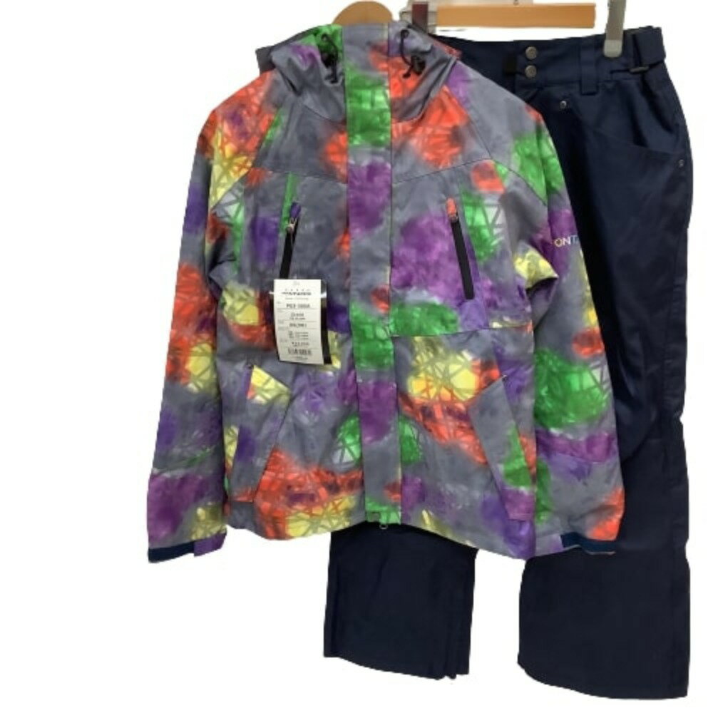 【中古】POINTAPES レディース スノーウェア 上下セット SIZE XS グレー Cランク