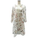 ♪♪【中古】DOROTHEE SCHUMACHER 未使用 タグ付き ドロシーシューマッハ ワンピース SIZE 1 花柄 ホワイト Aランク