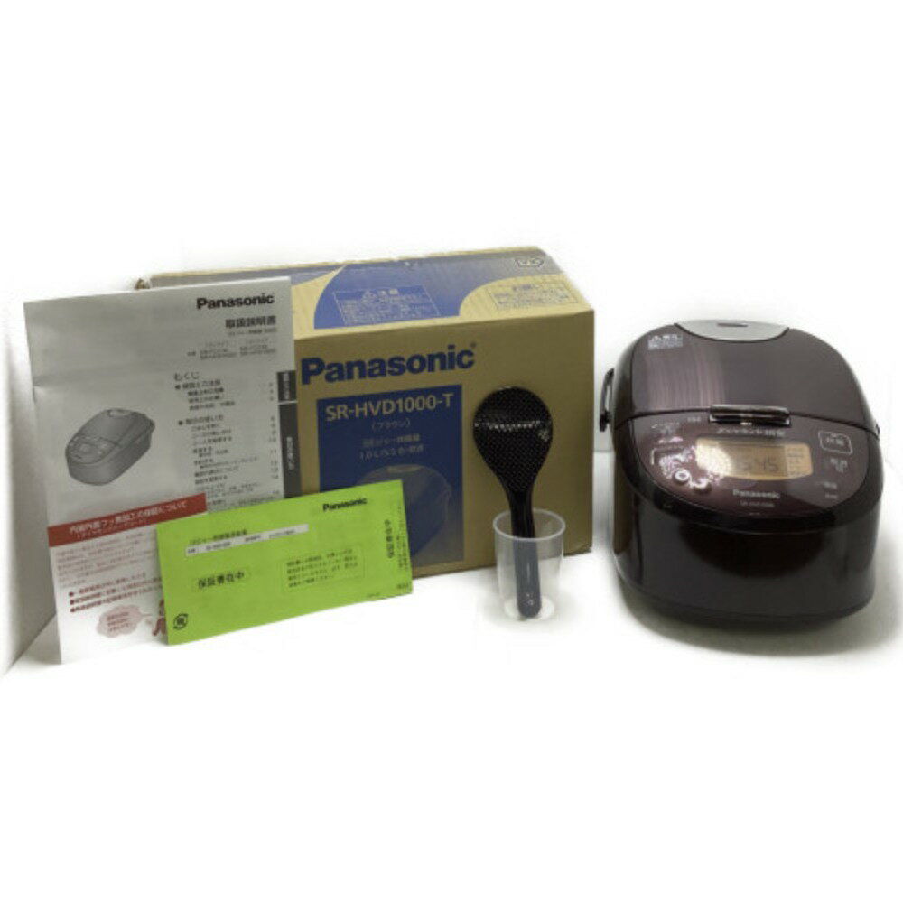 ▲▲【中古】Panasonic パナソニック 炊飯器 IH炊飯ジャー SR-HVD1000-T ブラウン Sランク