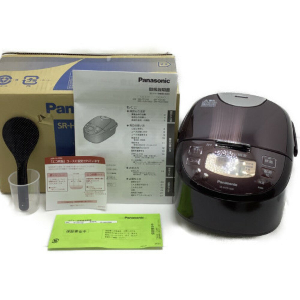 ▲▲【中古】Panasonic パナソニック 炊飯器 IH炊飯ジャー ダイヤモンド銅釜 SR-HVD1000-T ブラウン Sランク