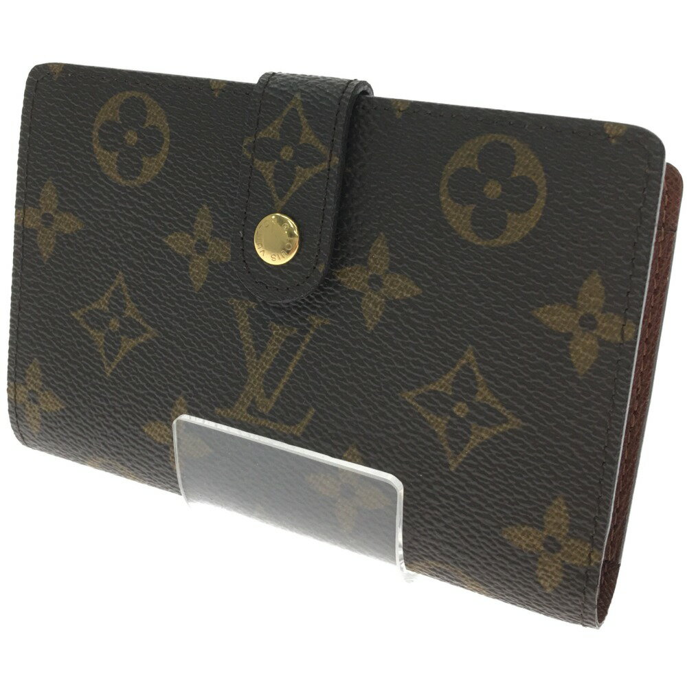 ▼▼【中古】LOUIS VUITTON ルイヴィトン レディース がま口財布 モノグラム ポルトフォイユ ヴィエノワ M61674 ブラウン Aランク