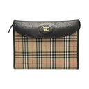 ☆☆【中古】Burberrys バーバリーズ シャドーホース セカンドバッグ ベージュ ノバチェック クラッチバッグ ヴィンテージ Bランク