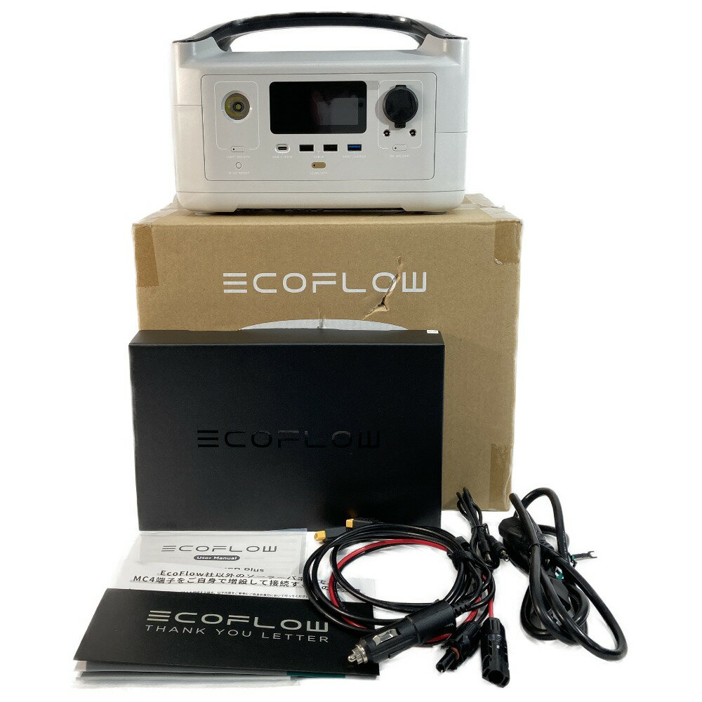 ◎◎【中古】EcoFlow エコフロー ポータブル電源 RIVER Plus リバープラス EFR402 白 360Wh 600W Aランク