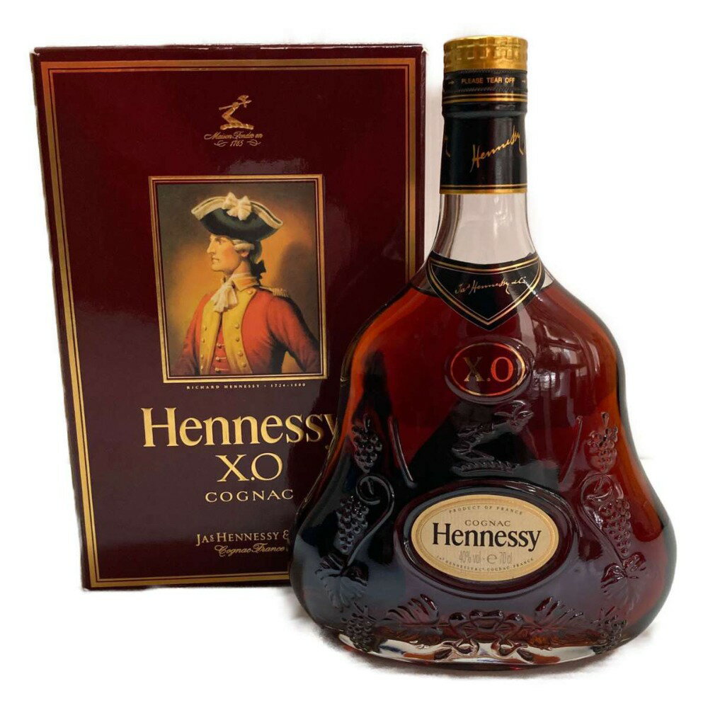 □□【中古】Hennessy ヘネシー XO 金キャップ クリアボトル Sランク 未開栓