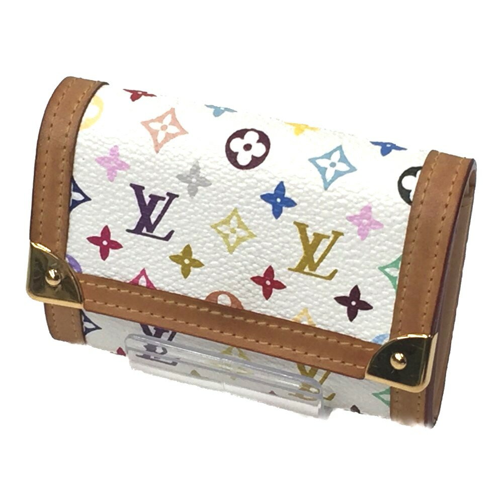 △△【中古】LOUIS VUITTON ルイヴィトン モノグラム マルチカラー ポルトモネ プラ M92657 Bランク