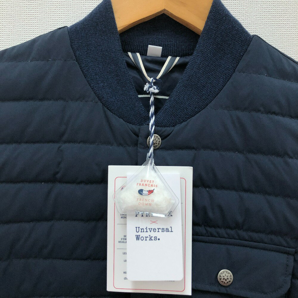 □□【中古】PYRENEX×UNIVERSAL WORKS メンズダウンベスト SIZE S 3185623224228 ネイビー Aランク