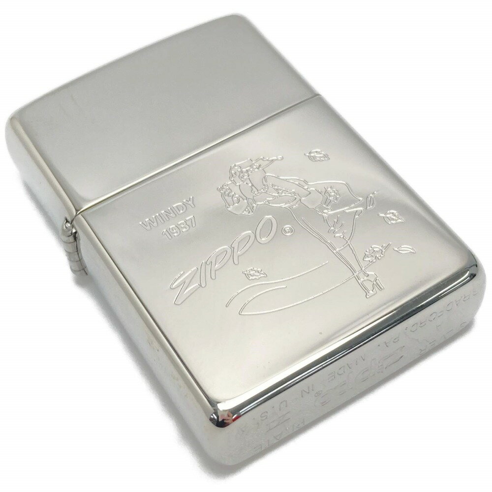 ☆☆【中古】ZIPPO ジッポ ライター WINDY 特別限定品 SILVER20ミクロン 1995年製 ケース有 Aランク