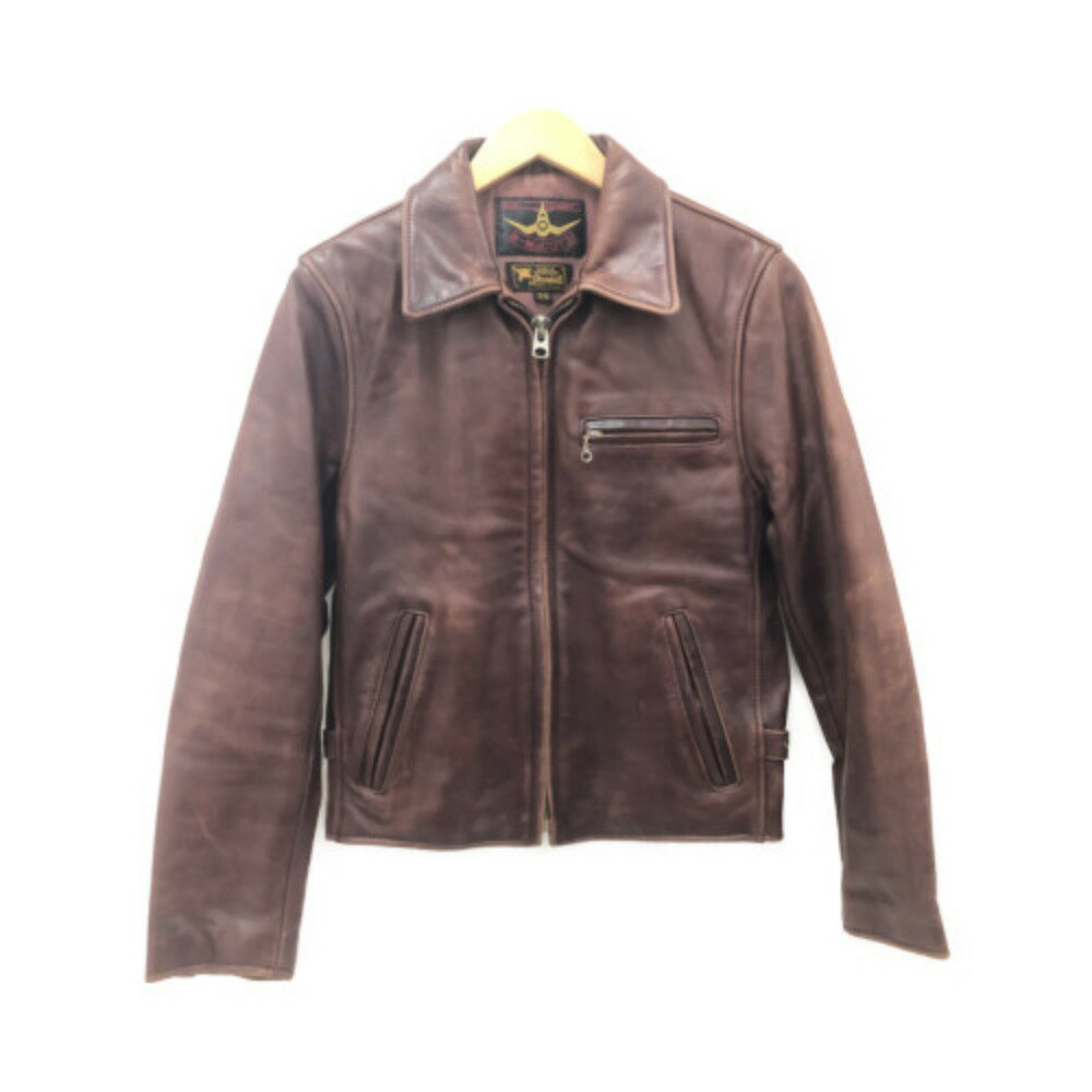 □□【中古】B-McCOYS レザージャケット サイズ38 ブラウン Bランク