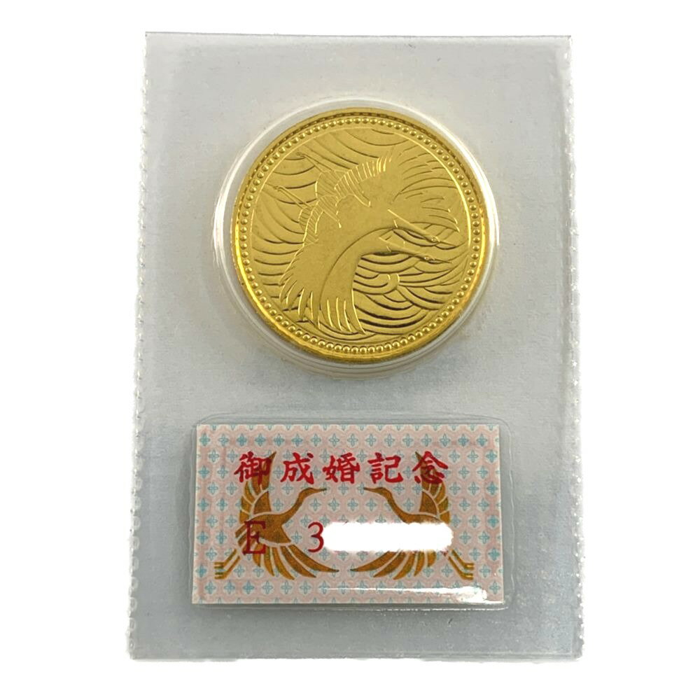 ▽▽【中古】金貨 平成5年　皇太子殿下御成婚記念　5万円金貨　18g　純金　K24　50,000円 Nランク