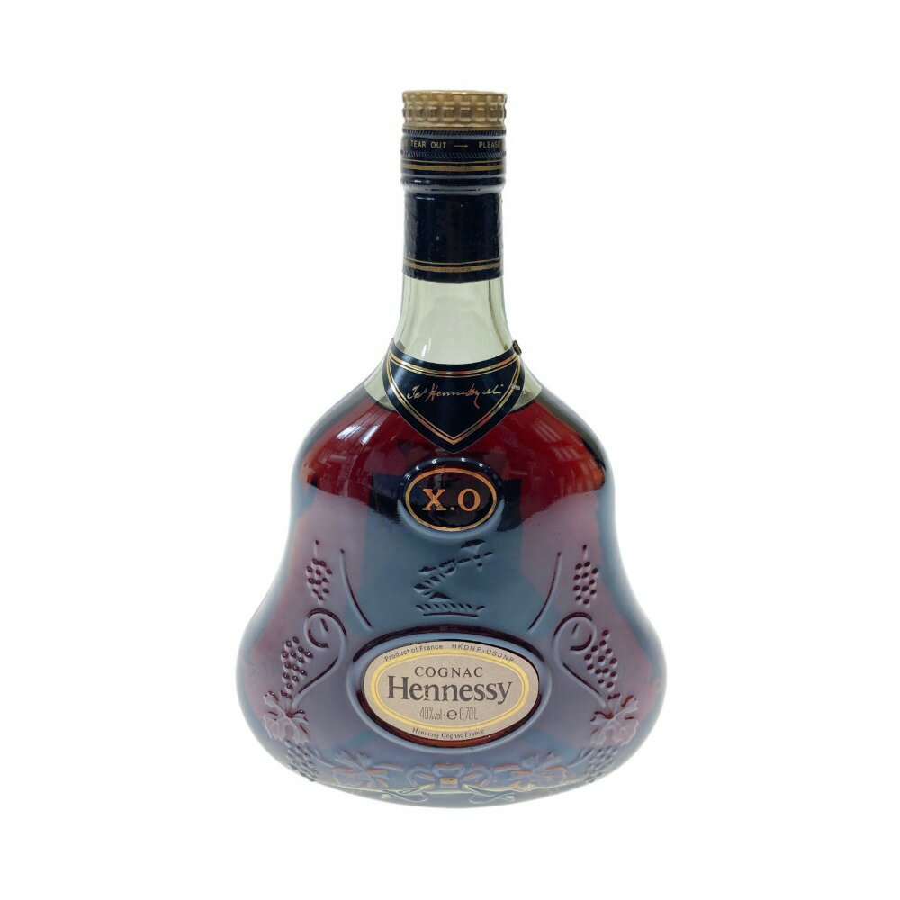 〇〇【中古】Hennessy ヘネシー JAS XO ブランデー 金キャップ グリーンボトル 700ml 古酒 Nランク 未開栓