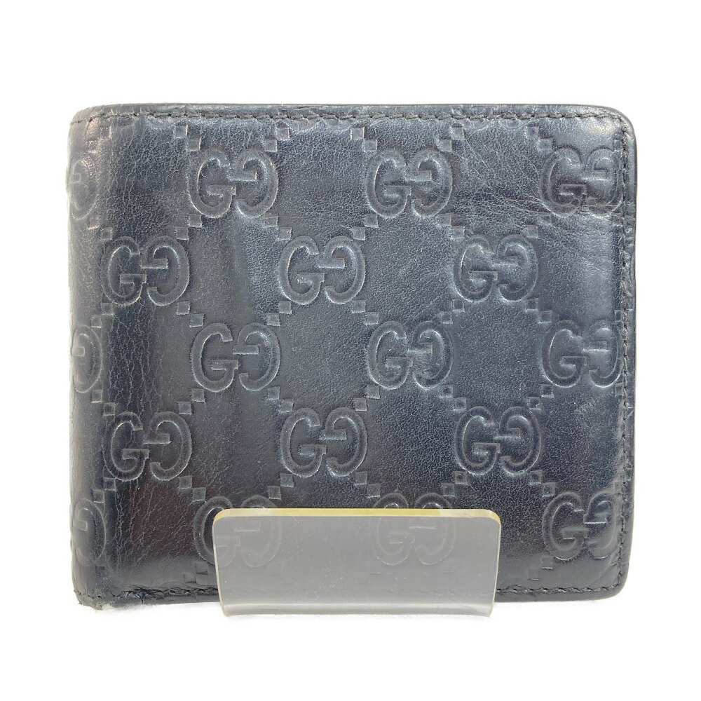 ◎◎【中古】GUCCI グッチ 2つ折り財布 146223 ブラック Cランク