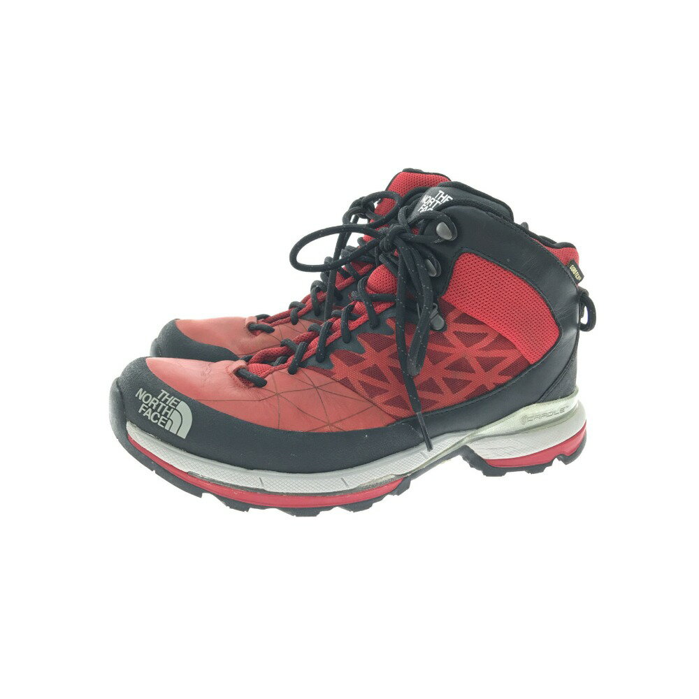 ▼▼【中古】THE NORTH FACE ザノースフェイス メンズシューズ 25.5 NF01220 レッドxブラック Cランク