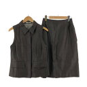 〇〇【中古】DAKS ダックス レディース セットアップ サイズ9AR ブラウン Bランク